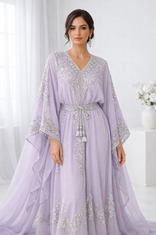 Elegant Lavender Kaftan