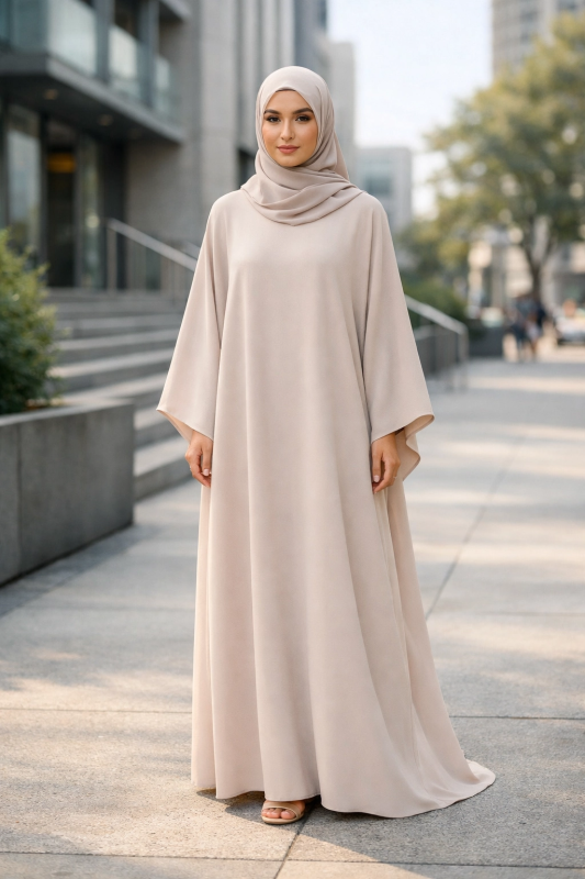 Elegant Beige Abaya