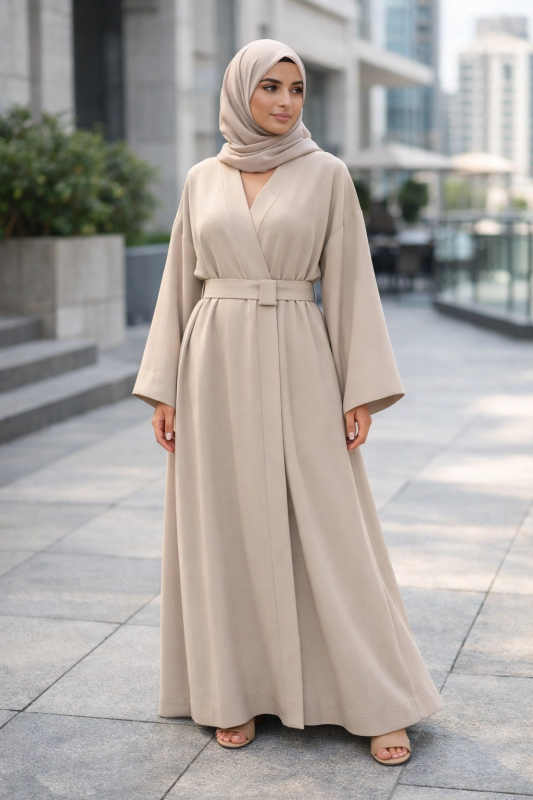 Elegant Beige Abaya