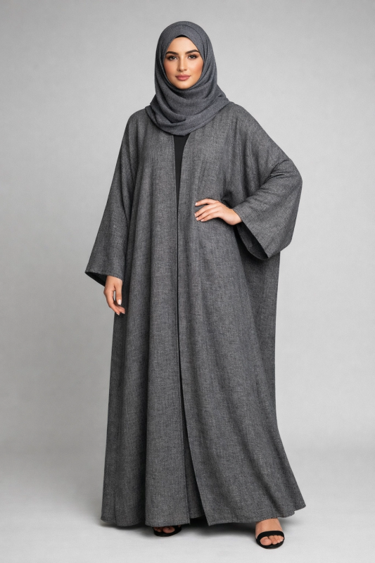 Elegant Grey Abaya